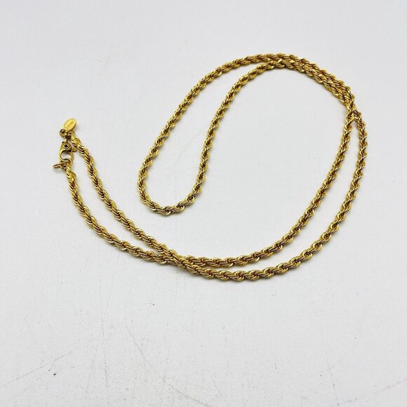 MONET Classic Rope Chain Necklace Gold Tone Career Cosplay LARP Holiday Party - Picture 2 of 6